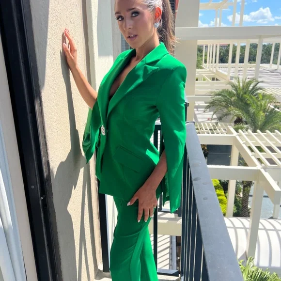green Jovani jumpsuit